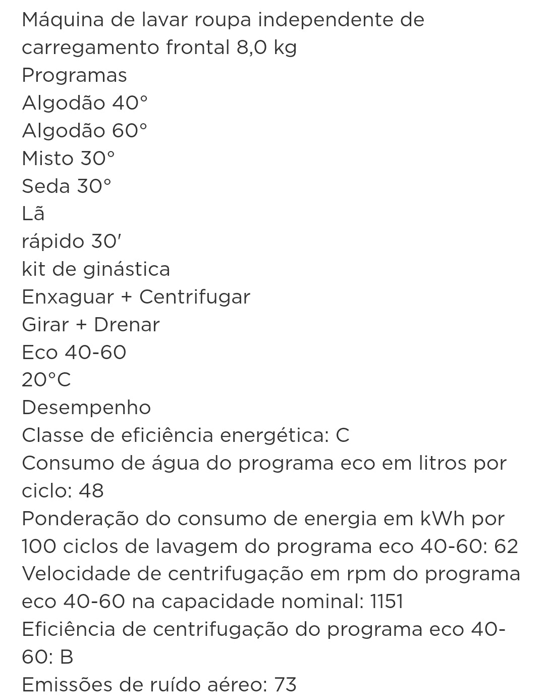 Máquina de Lavar roupa indesit 8kg*